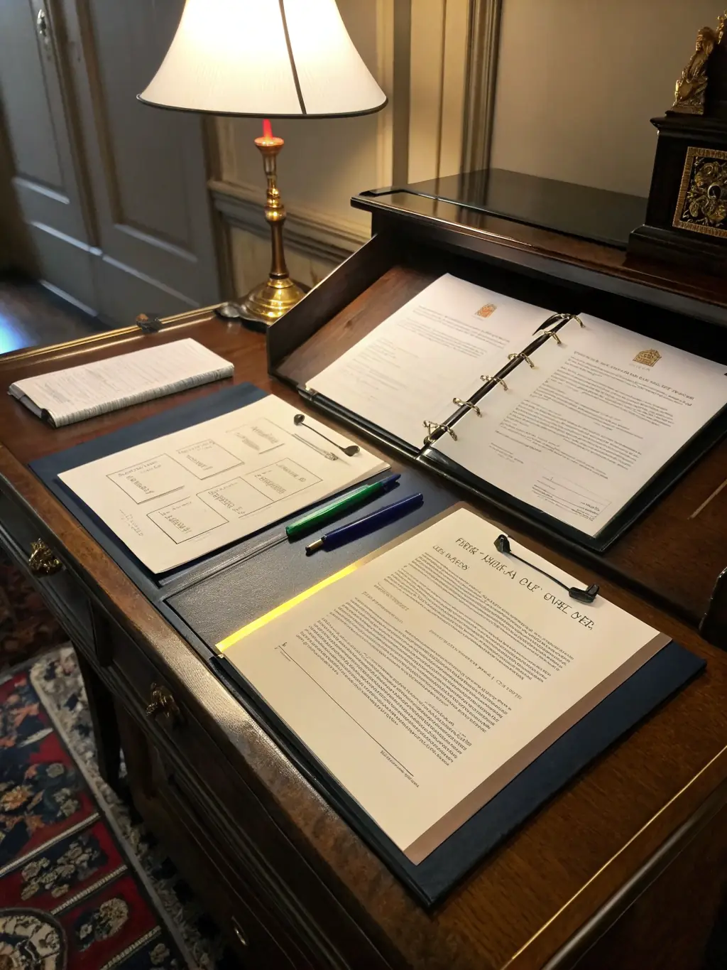 Detailed administrative paperwork for yacht maintenance, showcasing the organized and professional approach of Ionian Prime.